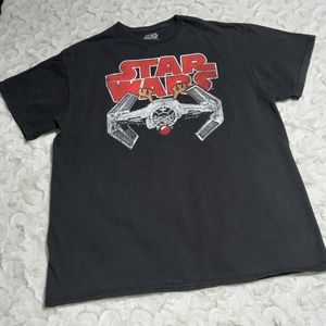 Star Wars - Short Sleeve Crew Neck Tie Fighter Rudolf Christmas Tee
